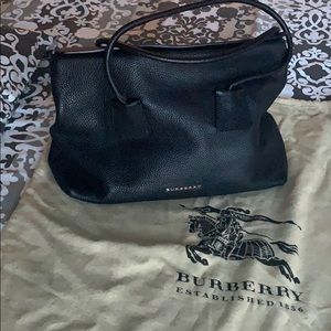 Burberry Women Purse Soft Leather Black Color